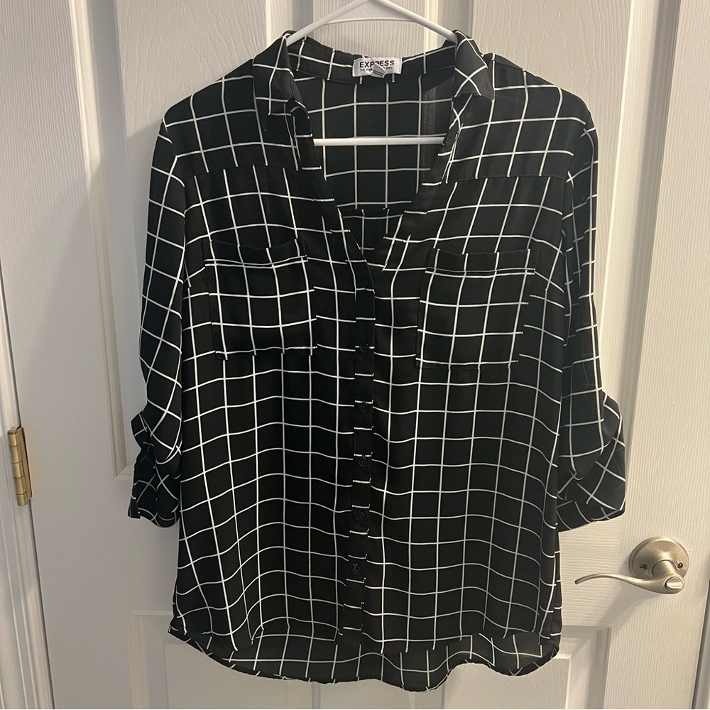Express Windowpane Portfolio Shirt